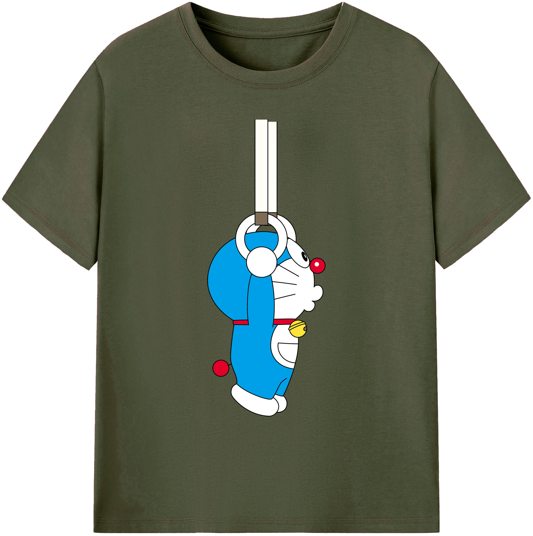 （画像用） ドラえもん Doraemon 綿100％ メンズ半袖Tシャツ｜肌触りやわらか＆通気性